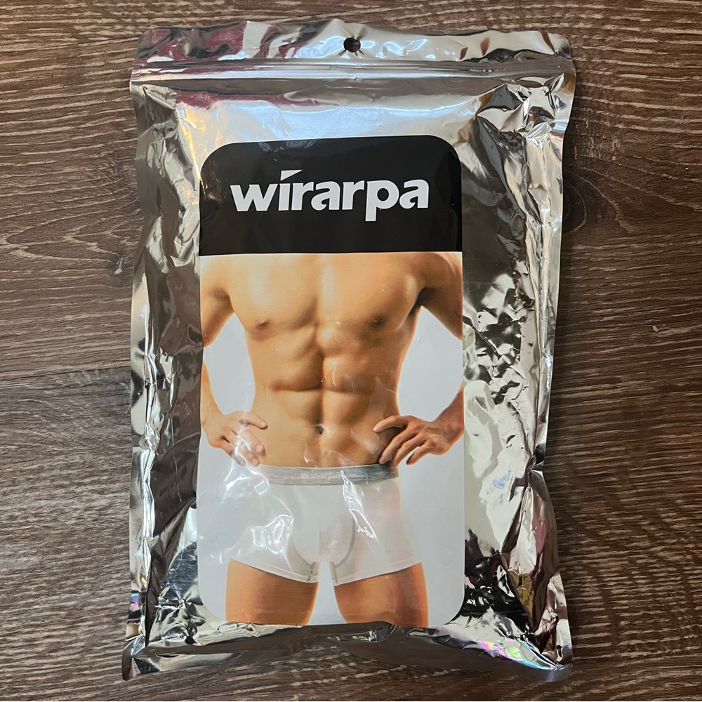 WIRARPA Men's Size Small Cotton/Elastane Stretch Boxers Briefs Underwear, 4-Pack